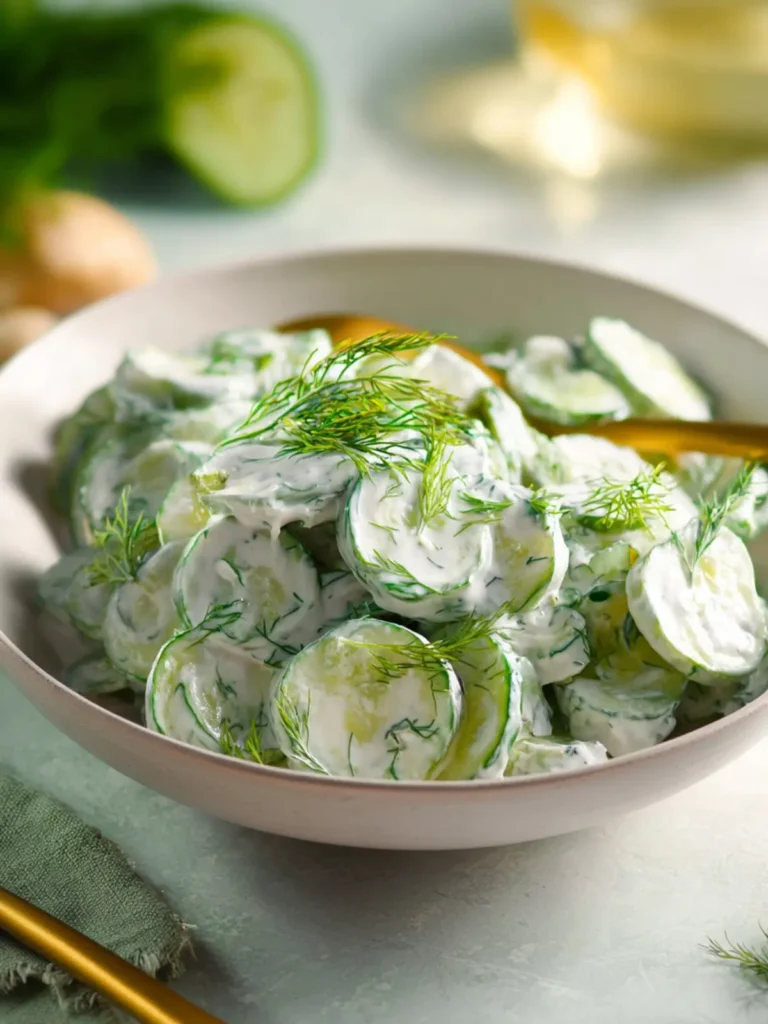 Creamy Cucumber Dill Salad First Image