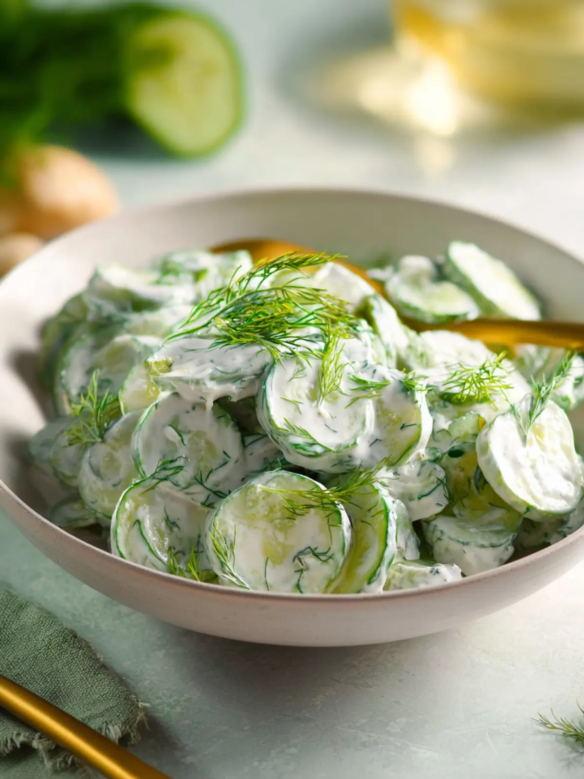 Creamy Cucumber Dill Salad First Image