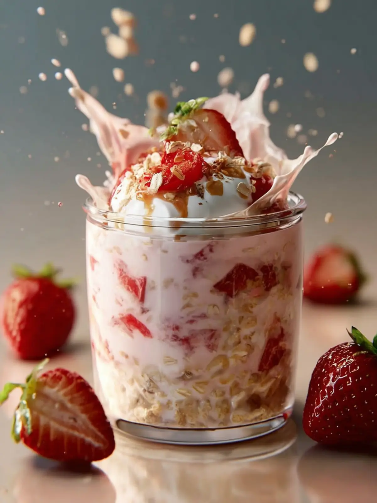 Strawberry Cheesecake Overnight Oats First Image