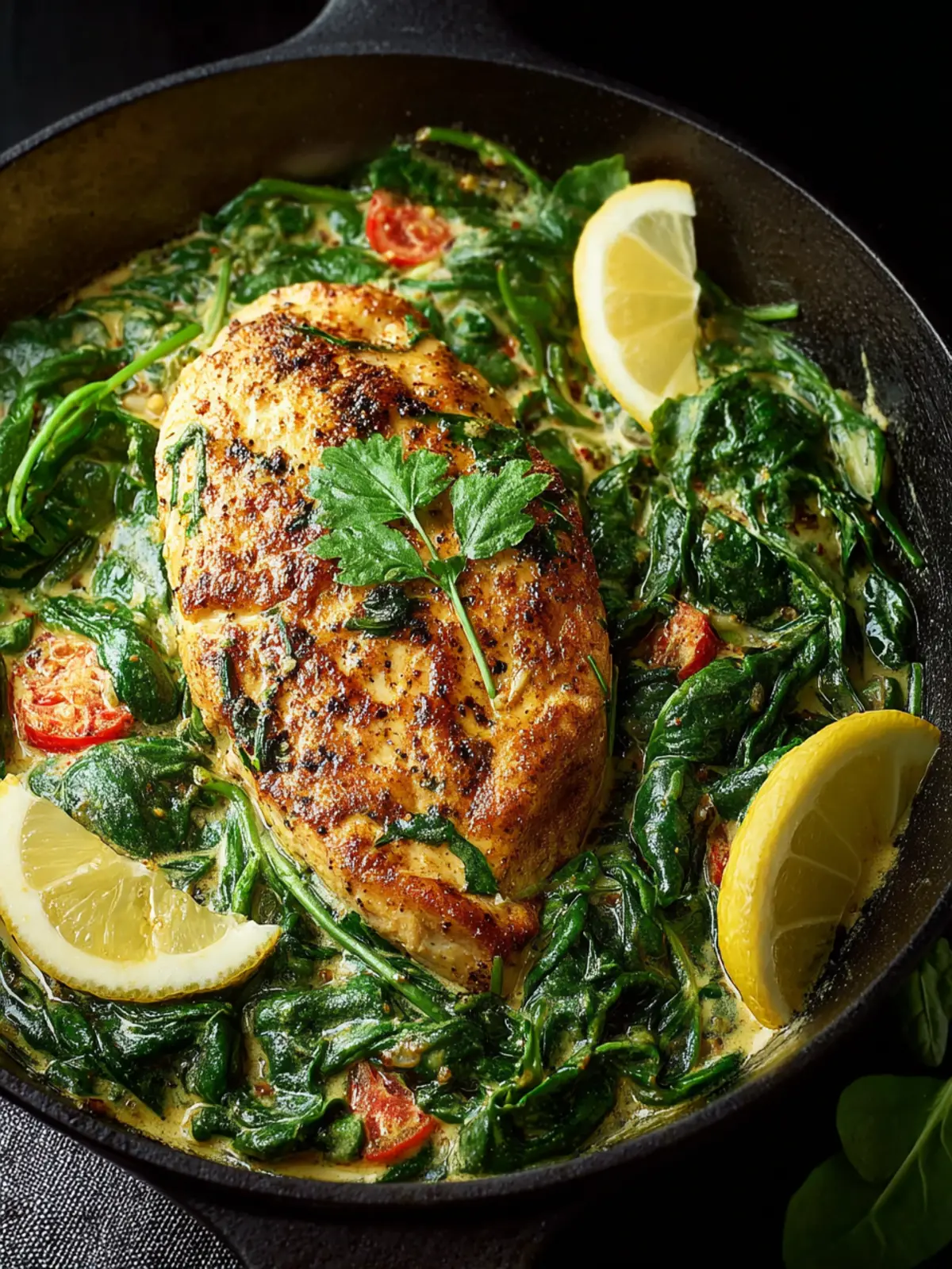 Spinach Chicken with Lemon and Garlic First Image