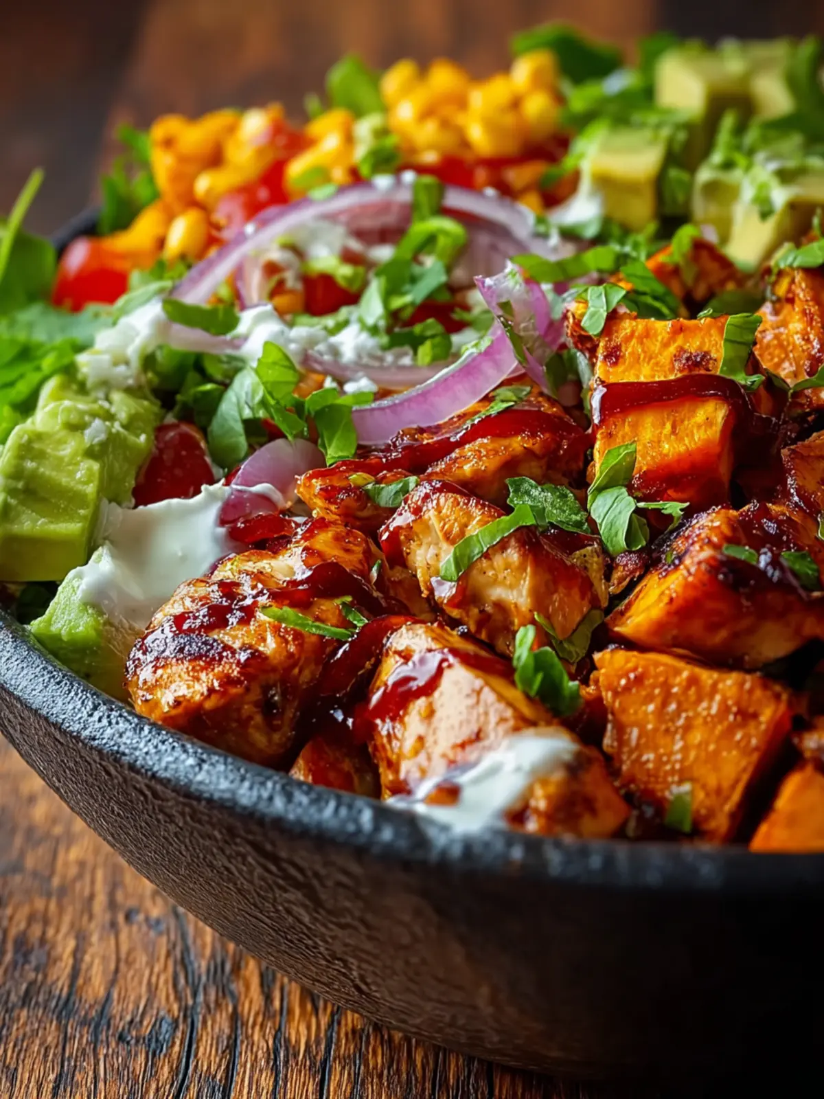 Easy BBQ Chicken Sweet Potato Bowl (The Best Meal Prep) First Image