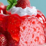 Indulge in Delicious Strawberry Jello Cake Bliss First Image
