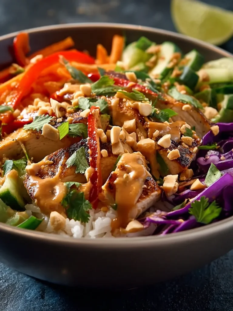 30-Minute Thai Peanut Chicken Bowl First Image