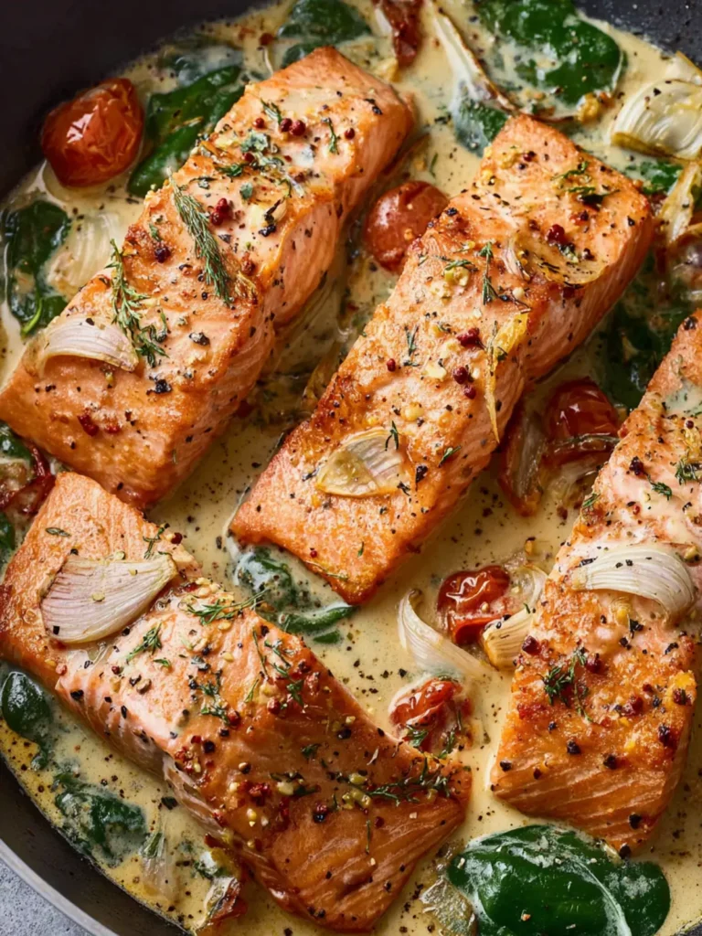 Creamy Garlic Salmon First Image
