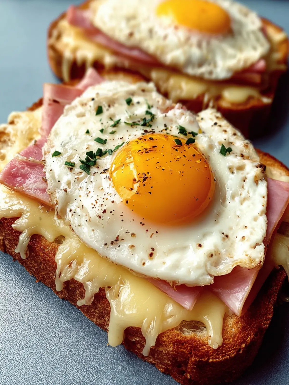 Croque Madame Toast Ham Cheese First Image