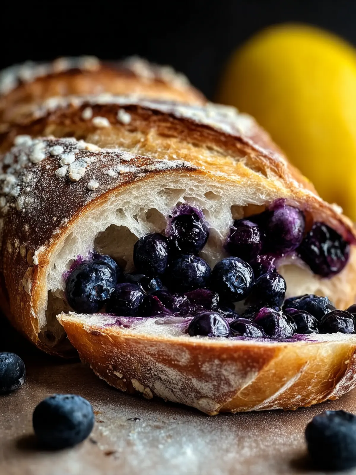 Easy Lemon Blueberry Sourdough Bread First Image