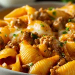 Crockpot Cheesy Ranch Beef Pasta Shells First Image