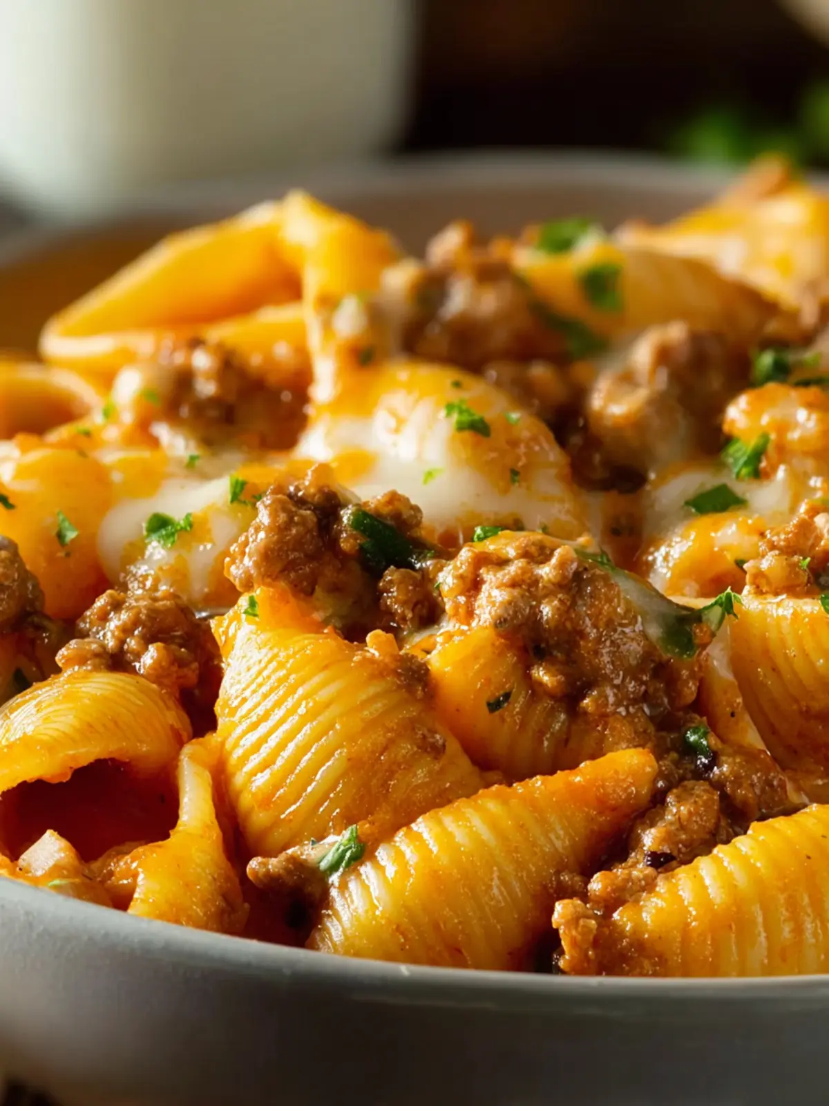 Crockpot Cheesy Ranch Beef Pasta Shells First Image