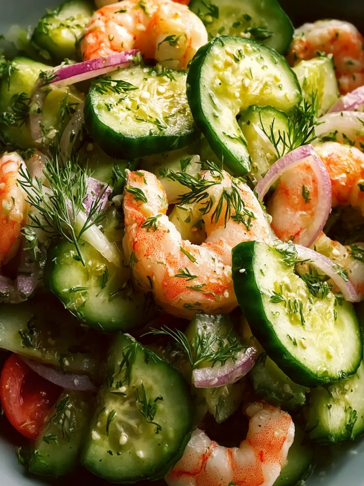Fresh Cucumber Shrimp Salad First Image