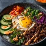 Ground Beef Bulgogi Bowls with Creamy Kimchi Sauce First Image