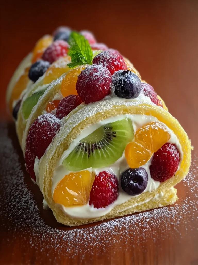 Creamy Fruit Salad Rollups First Image