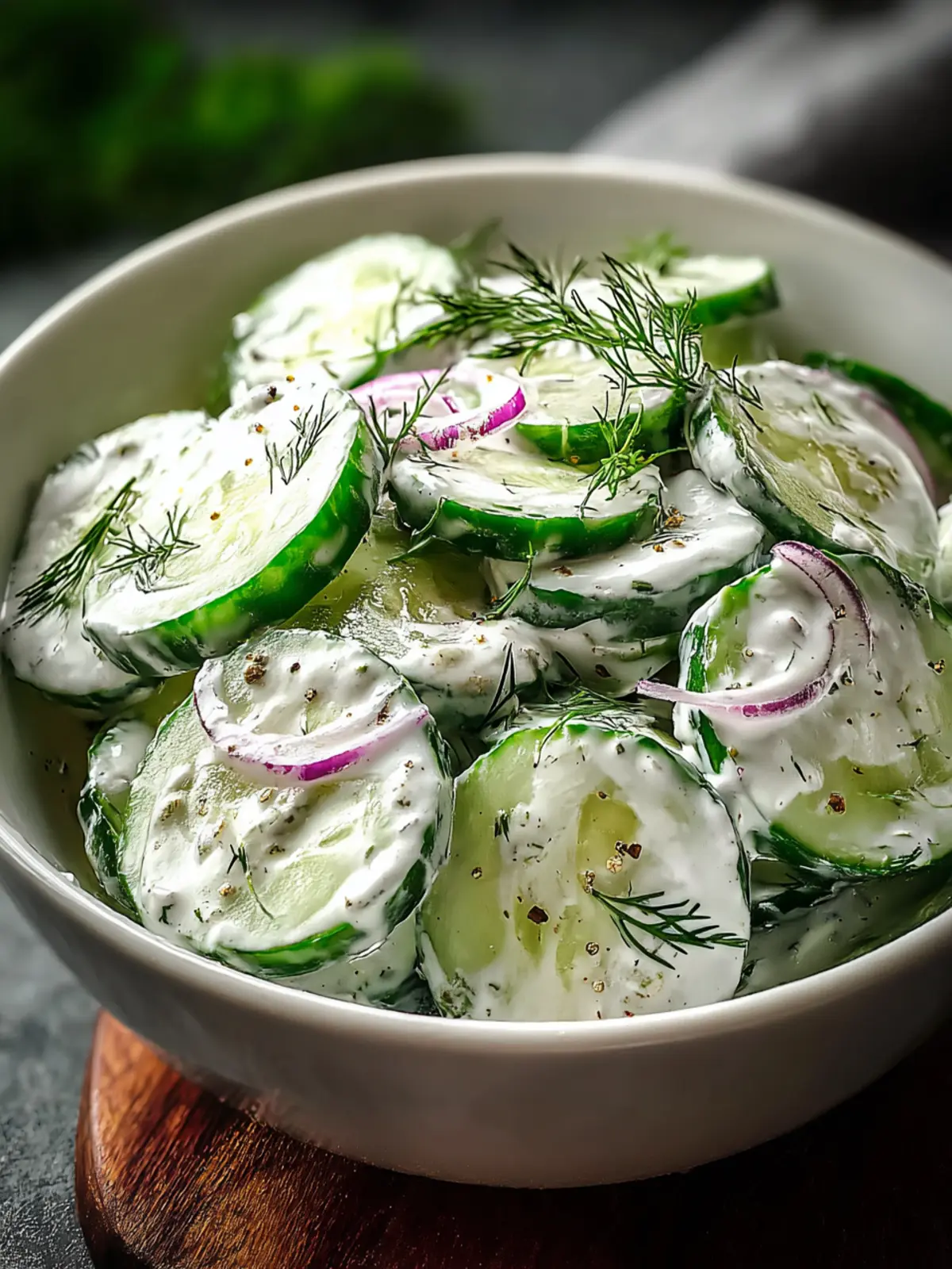 Dill Yogurt Cucumber Salad First Image