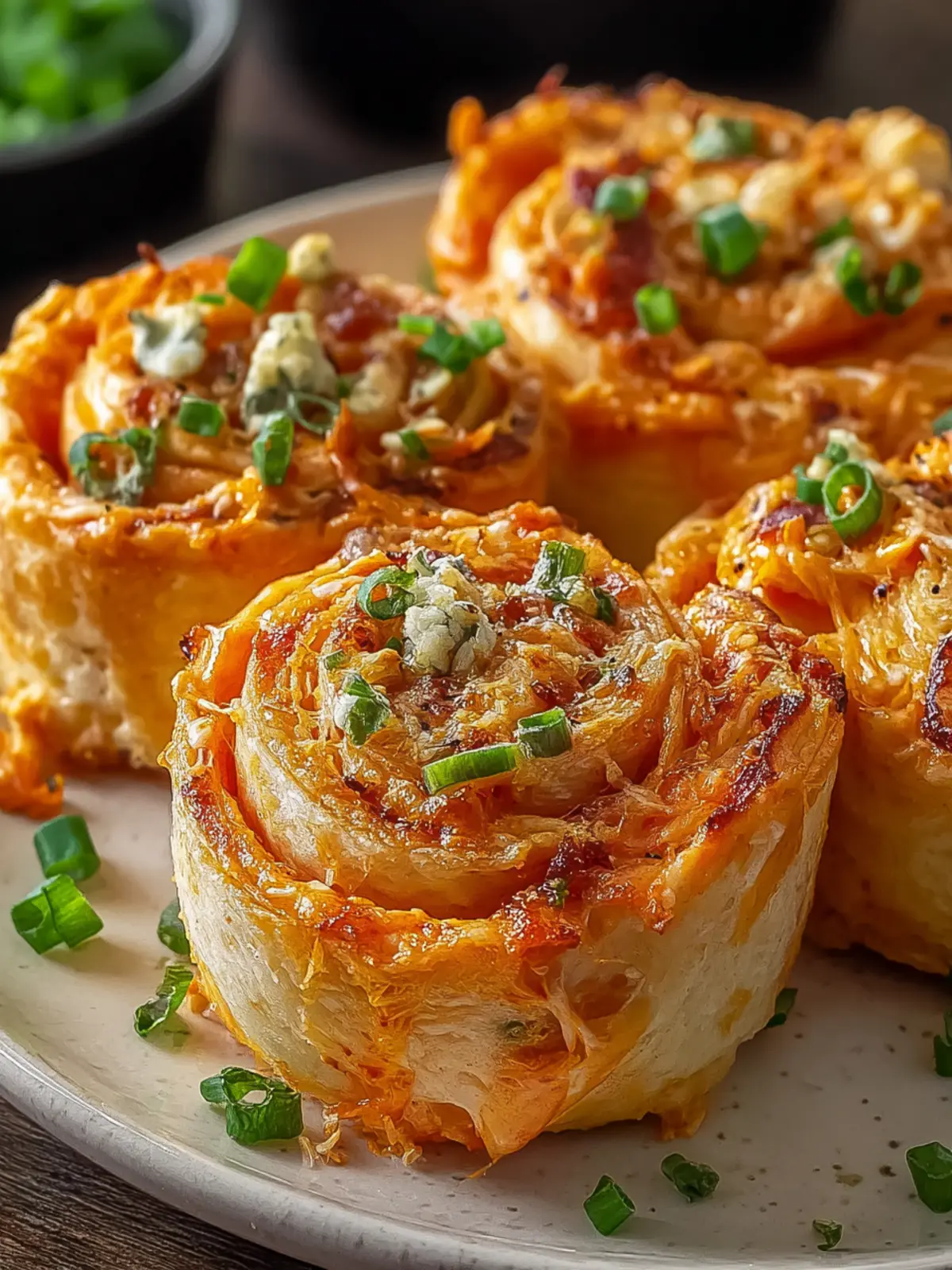 Crispy Buffalo Chicken Dip Pinwheels First Image