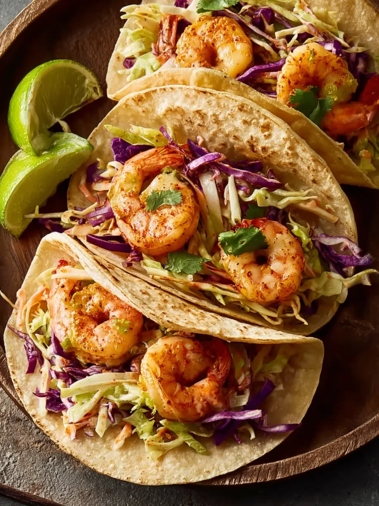 Shrimp Tacos with Cabbage Slaw Recipe First Image