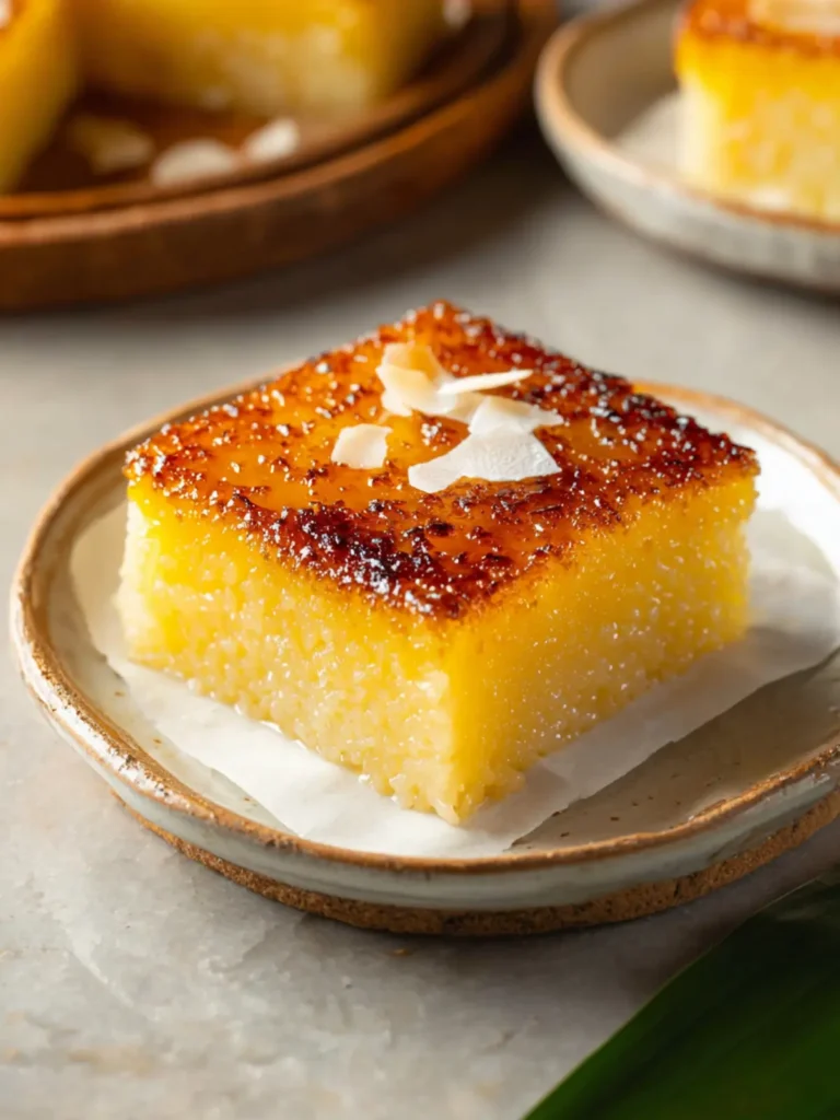 Authentic Filipino Cassava Cake First Image