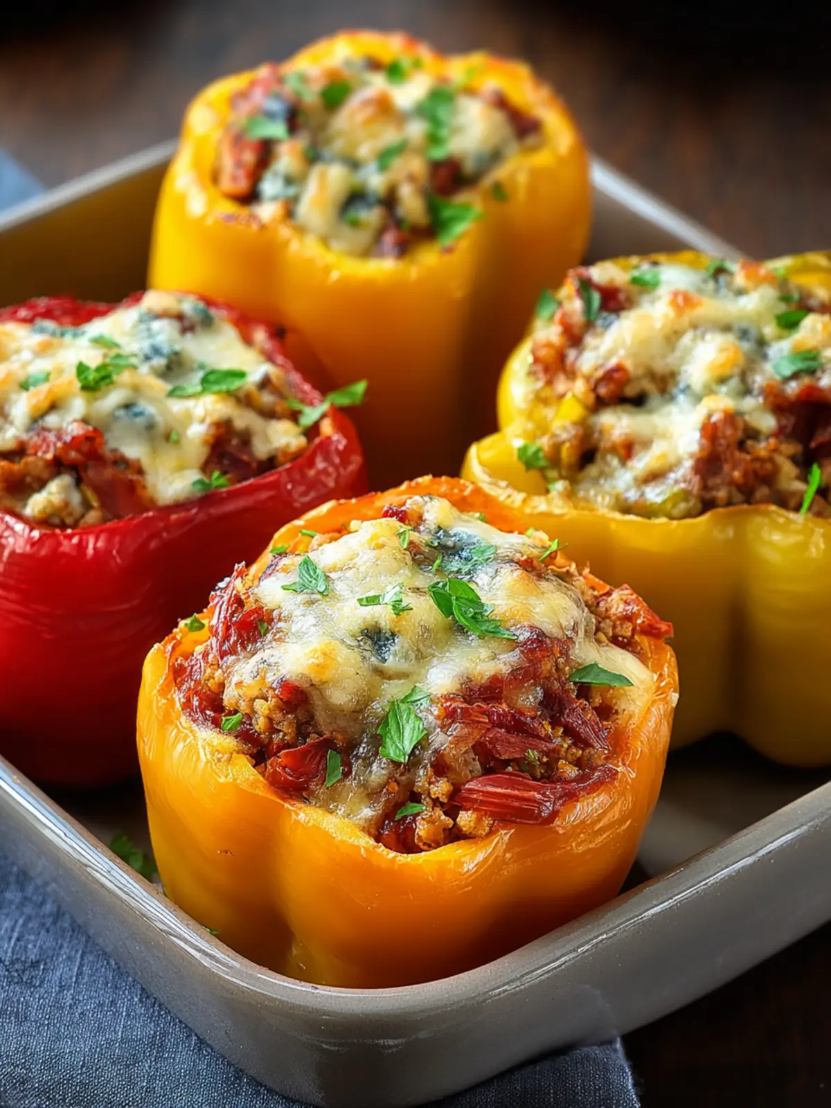 Savory Stuffed Bell Peppers First Image
