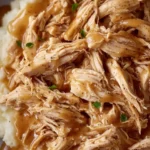 Slow Cooker Shredded Chicken and Gravy First Image