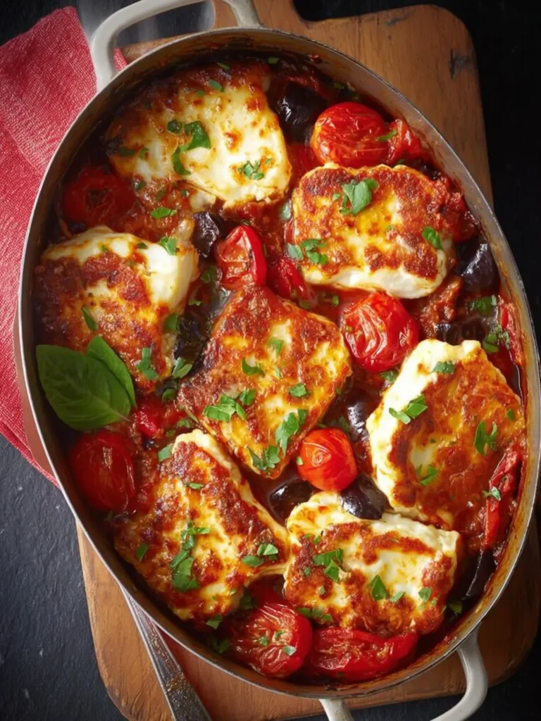 Mediterranean Tomato and Halloumi Bake First Image