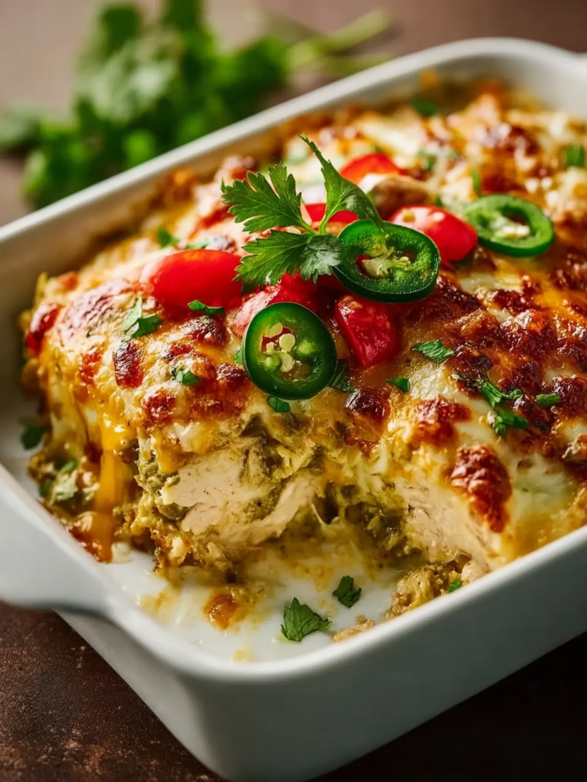 Salsa Verde Chicken Casserole First Image