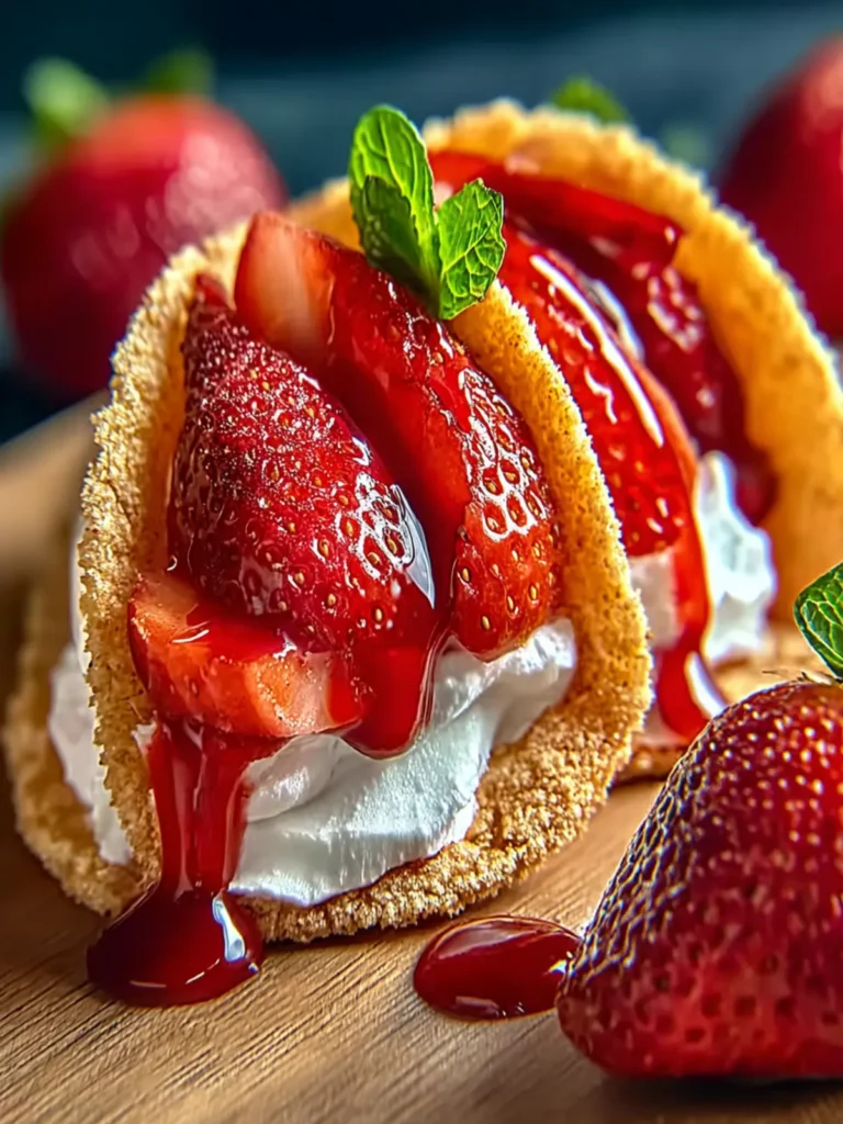 Strawberry Cheesecake Tacos First Image