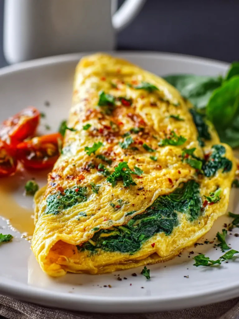 Spinach and Cheese Breakfast Omelette First Image
