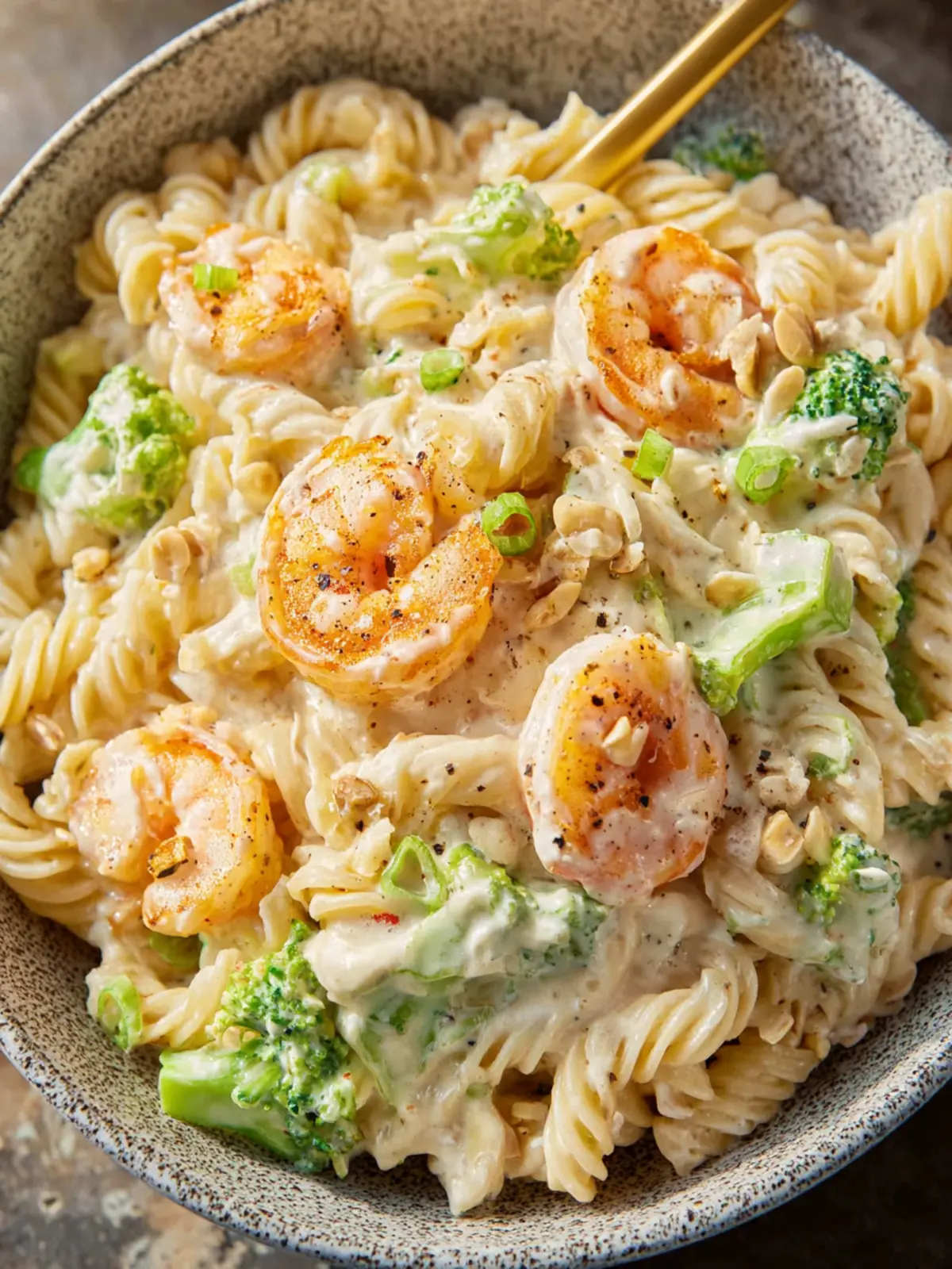 Cashew Alfredo Shrimp Pasta First Image